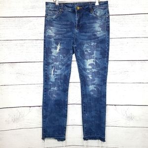 Kut from the kloth camo denim with released hem